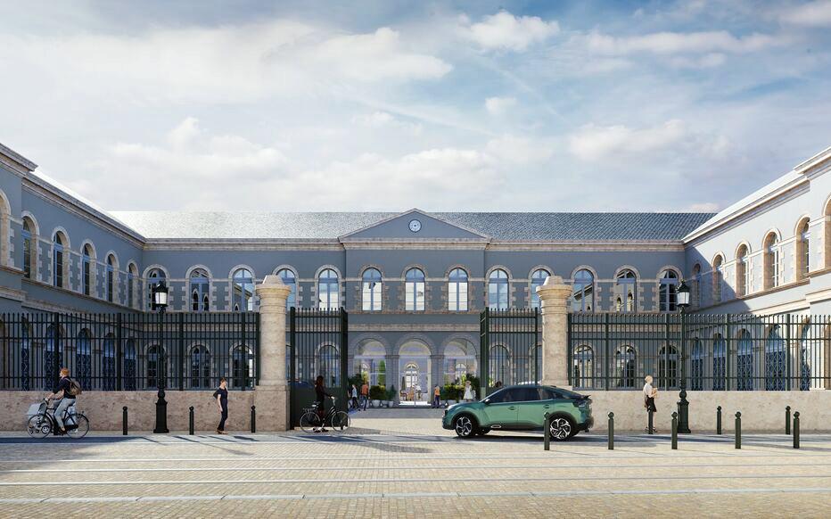 Voilà a quoi pourrait ressembler l'entrée du futur hôtel haut de gamme qui devrait s'installer dans l'enceinte classée de l'ancien hôtel Dieu, à Orléans. DR